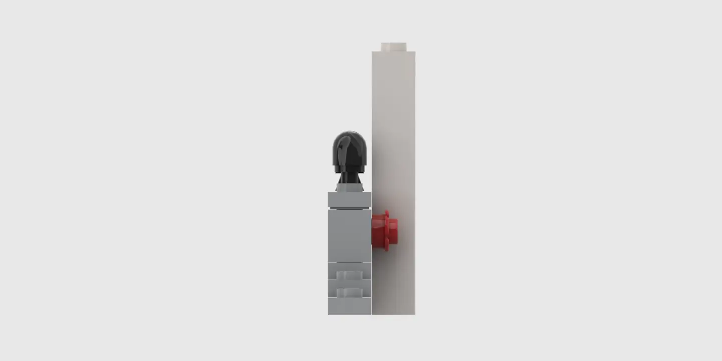 Highlighting the collision of the LEGO flower brick with adjacent buildings - by Jacob Emcken.